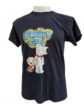 Vintage Family Guy Graphic T-Shirt, Medium, Black